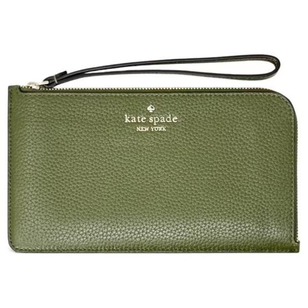 Kate Spade Lucy Medium L-Zip Wristlet Enchanted Green OS New With Tags